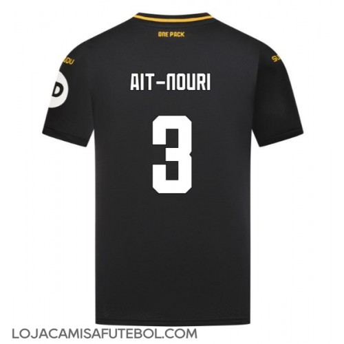 Camisa de Futebol Wolves Rayan Ait-Nouri #3 Equipamento Secundário 2024-25 Manga Curta